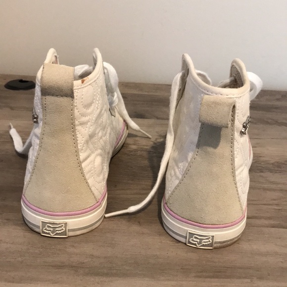 Fox Riders Co Women’s High Tops White & Purple Size 8 - Picture 3 of 6